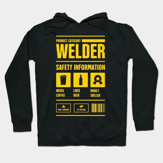 Welder Safety Information | Welding Gift Hoodie by MeatMan